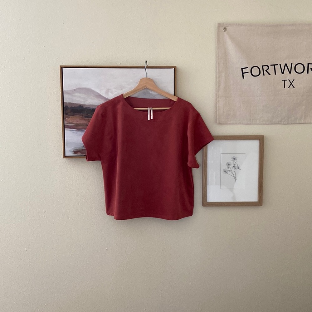 Suede Anthropologie Top